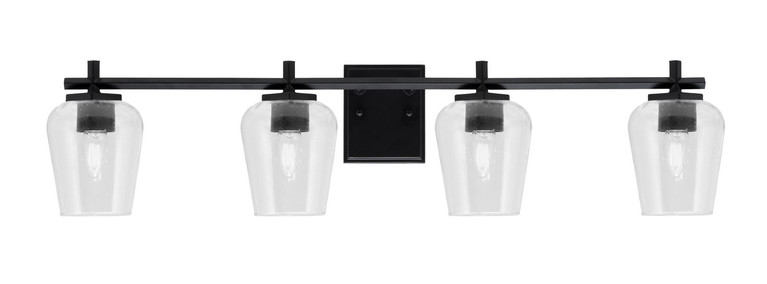 Toltec Lighting - 1214-MB-210 - Four Light Bath Bar - Franklin - Matte Black