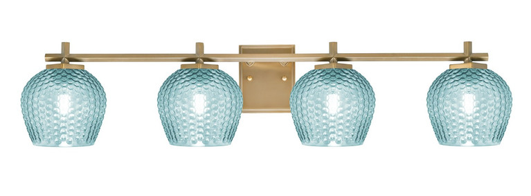 Toltec Lighting - 1214-NAB-4605 - Four Light Bath Bar - Franklin - New Age Brass