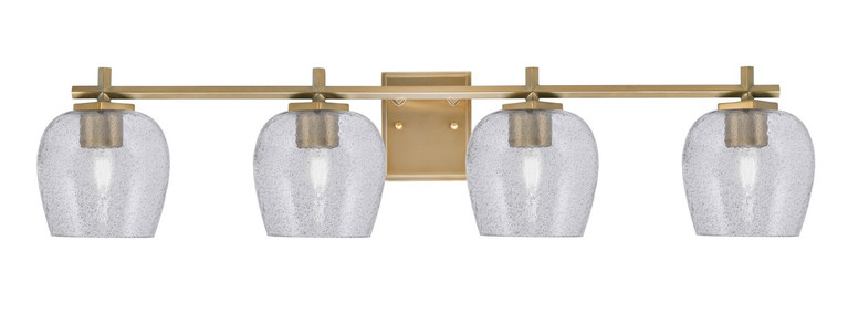 Toltec Lighting - 1214-NAB-4812 - Four Light Bath Bar - Franklin - New Age Brass