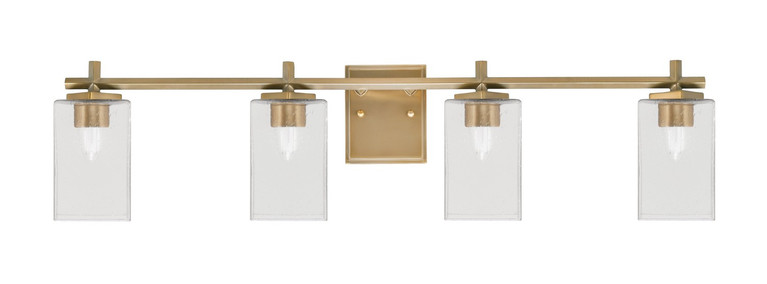 Toltec Lighting - 1214-NAB-530 - Four Light Bath Bar - Franklin - New Age Brass