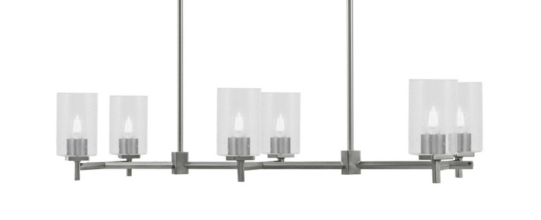 Toltec Lighting - 1226-GP-300 - Six Light Island Pendant - Franklin - Graphite