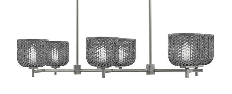 Toltec Lighting - 1226-GP-4612 - Six Light Island Pendant - Franklin - Graphite