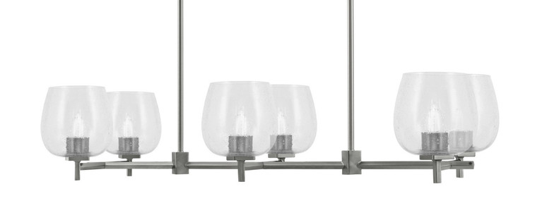 Toltec Lighting - 1226-GP-4810 - Six Light Island Pendant - Franklin - Graphite