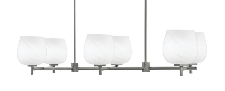 Toltec Lighting - 1226-GP-4811 - Six Light Island Pendant - Franklin - Graphite