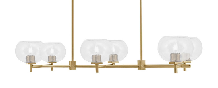 Toltec Lighting - 1226-NAB-202 - Six Light Island Pendant - Franklin - New Age Brass