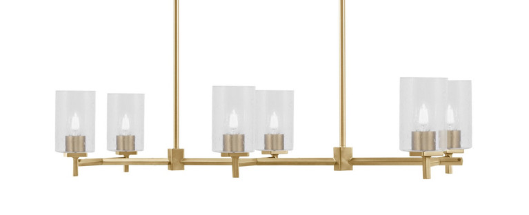 Toltec Lighting - 1226-NAB-300 - Six Light Island Pendant - Franklin - New Age Brass