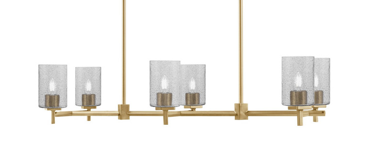 Toltec Lighting - 1226-NAB-3002 - Six Light Island Pendant - Franklin - New Age Brass