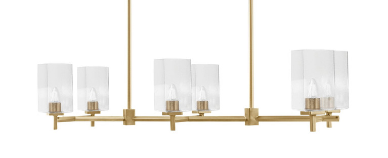 Toltec Lighting - 1226-NAB-530 - Six Light Island Pendant - Franklin - New Age Brass