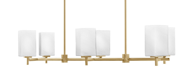Toltec Lighting - 1226-NAB-531 - Six Light Island Pendant - Franklin - New Age Brass