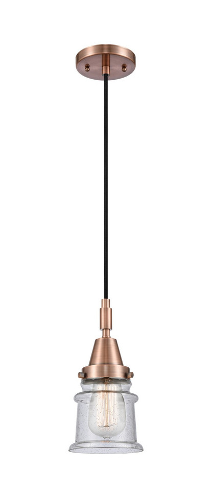 Innovations - 447-1P-AC-G184S - One Light Mini Pendant - Caden - Antique Copper