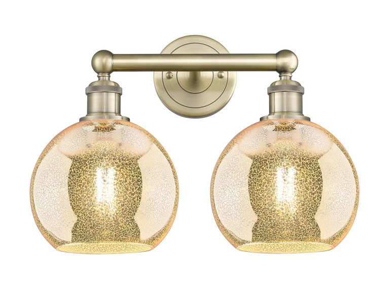 Innovations - 616-2W-AB-G128-8 - Two Light Bath Vanity - Edison - Antique Brass