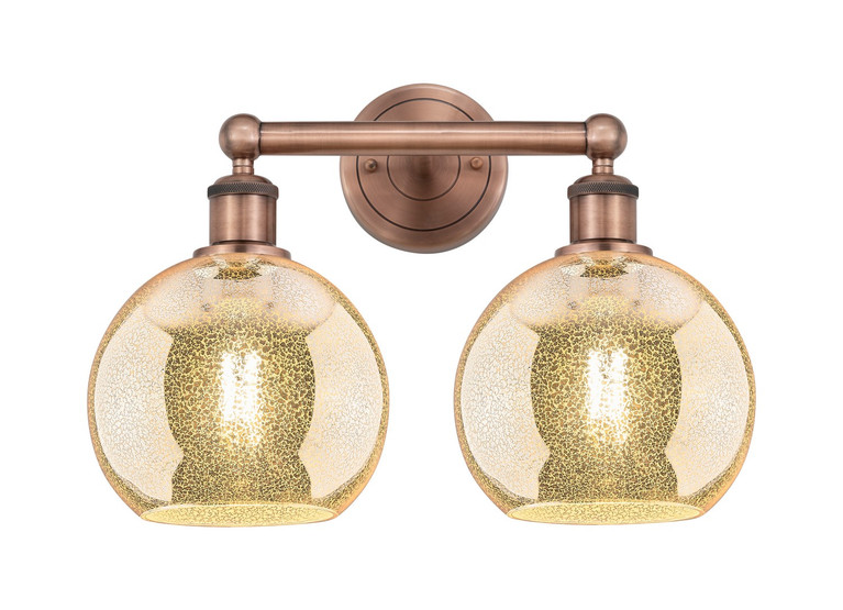 Innovations - 616-2W-AC-G128-8 - Two Light Bath Vanity - Edison - Antique Copper