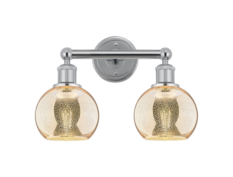 Innovations - 616-2W-PC-G128-6 - Two Light Bath Vanity - Edison - Polished Chrome