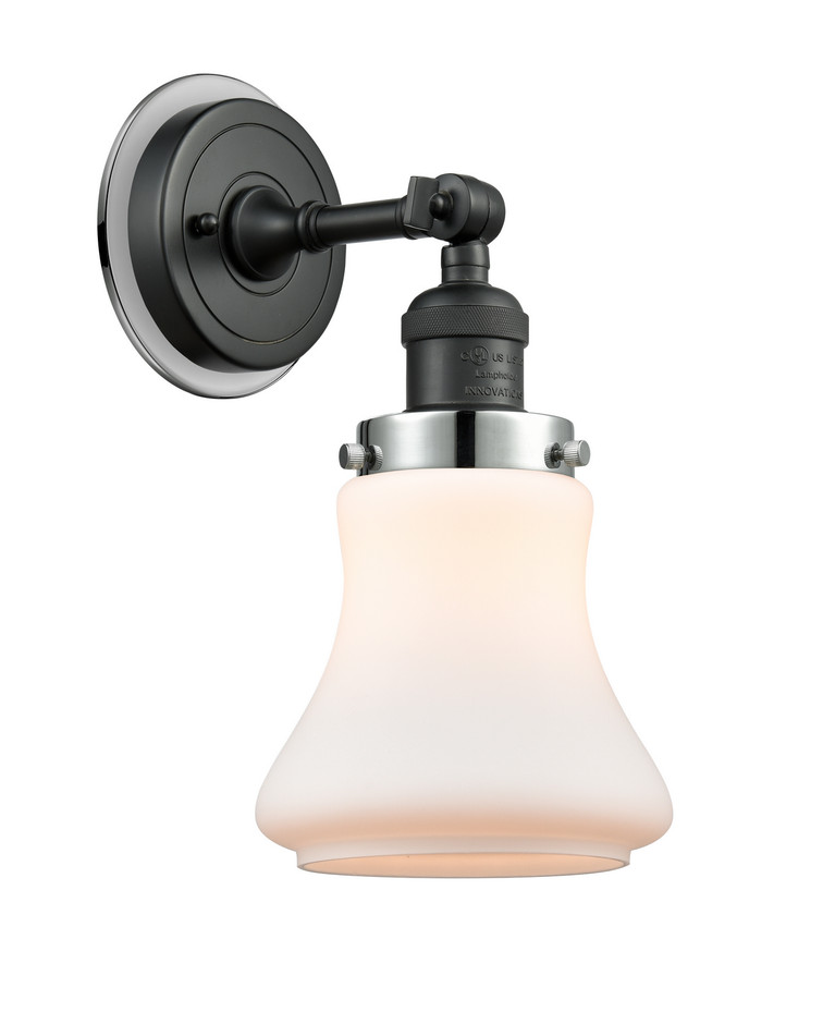 Innovations - 203BK-BPPC-HRPC-G191 - One Light Wall Sconce - Franklin Restoration - Matte Black
