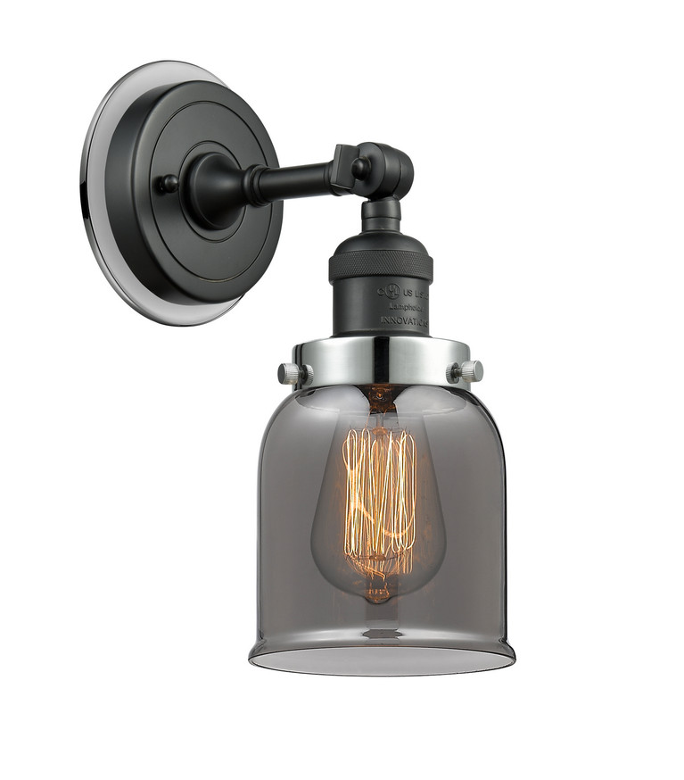 Innovations - 203BK-BPPC-HRPC-G53 - One Light Wall Sconce - Franklin Restoration - Matte Black
