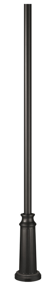 Hinkley - 6808BK - 8' Surface Mount Post - 8ft Post with Decorative Base - Black