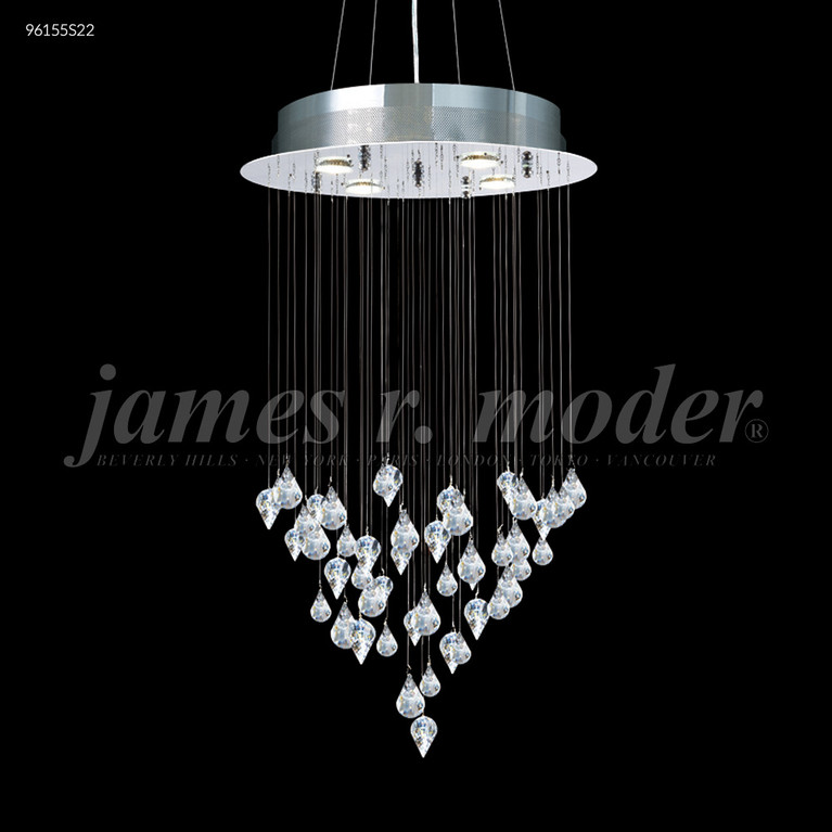 James R. Moder - 96155S22 - Four Light Chandelier - Medallion - Silver