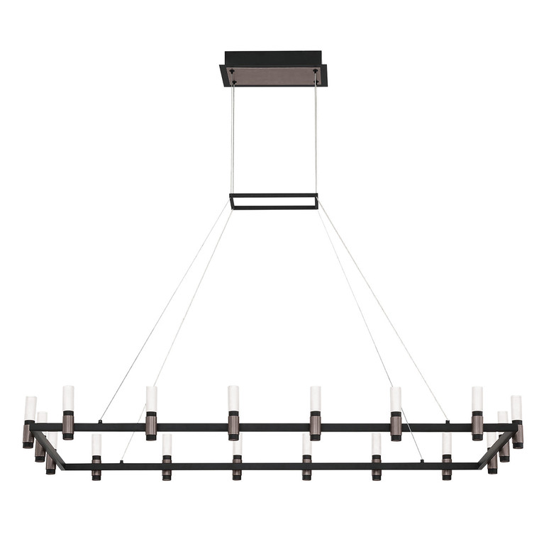 Eurofase - 37048-013 - ALTAMONT-CHD-18LT-52IN-SNBM-WH - ALTAMONT - Satin Nickel Black