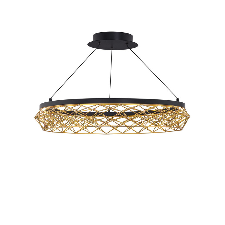 W.A.C. Lighting - PD-45427-BK/GO - LED Pendant - Lacey - Black/Gold