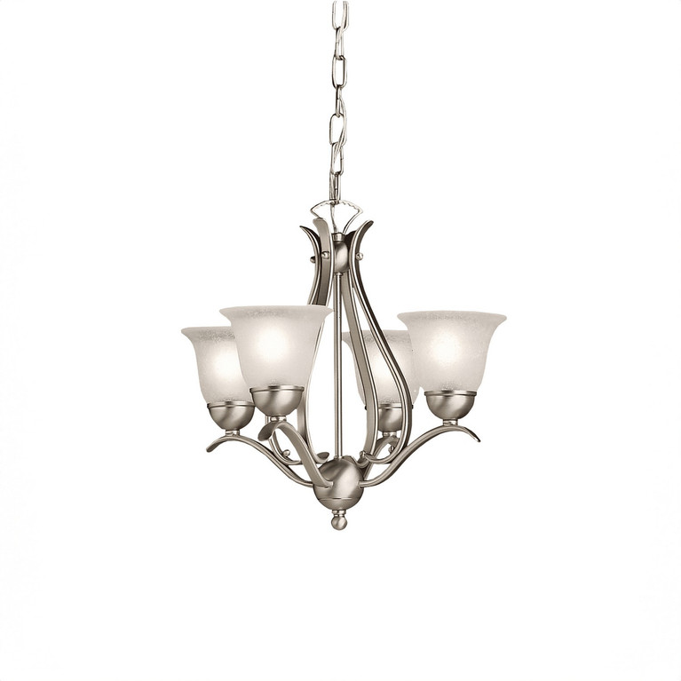 Kichler - 2019NI - Four Light Mini Chandelier - Dover - Brushed Nickel