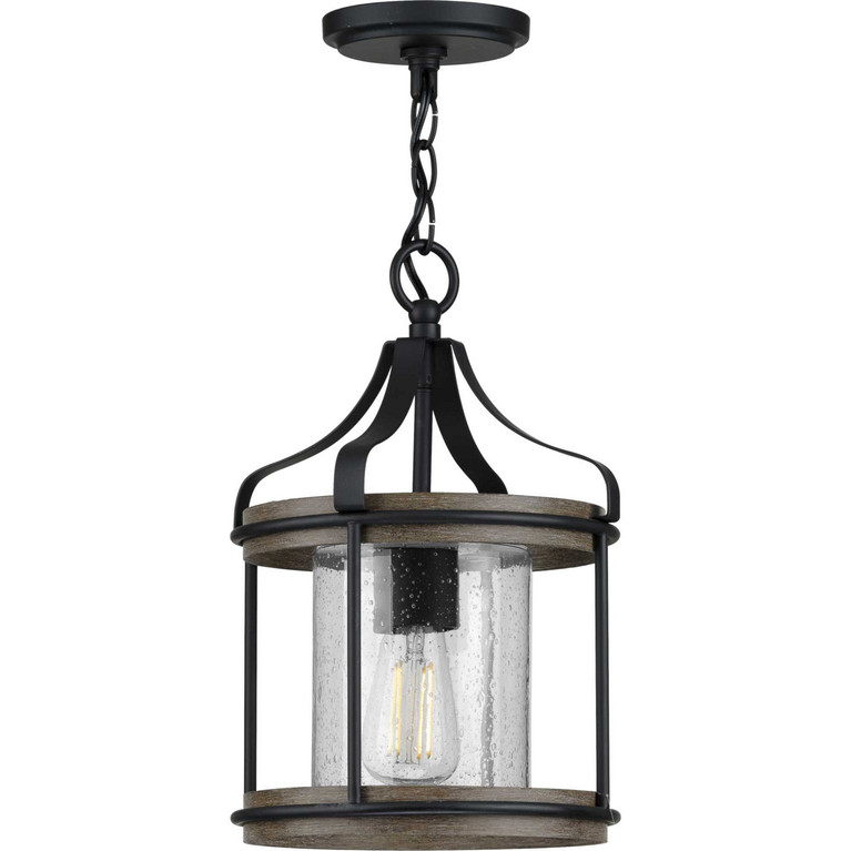 Progress Lighting - P500234-031 - One Light Outdoor Pendant - Brenham - Black