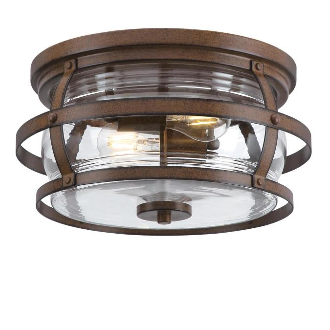 Westinghouse Lighting - 6112600 - Two Light Flush Mount - Weatherby - Barnwood