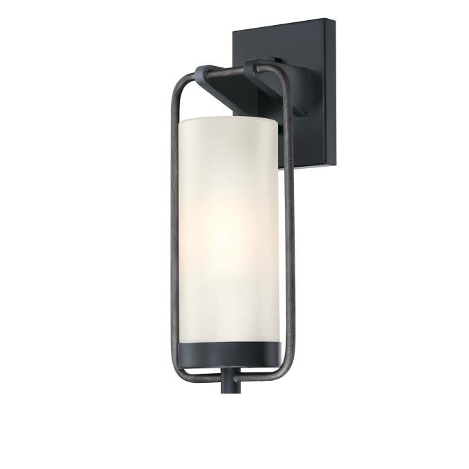 Westinghouse Lighting - 6114400 - One Light Wall Fixture - Galtero - Matte Black & Distressed Aluminum