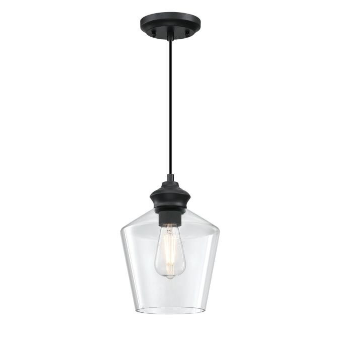 Westinghouse Lighting - 6132600 - One Light Mini Pendant - Ramsey - Matte Black