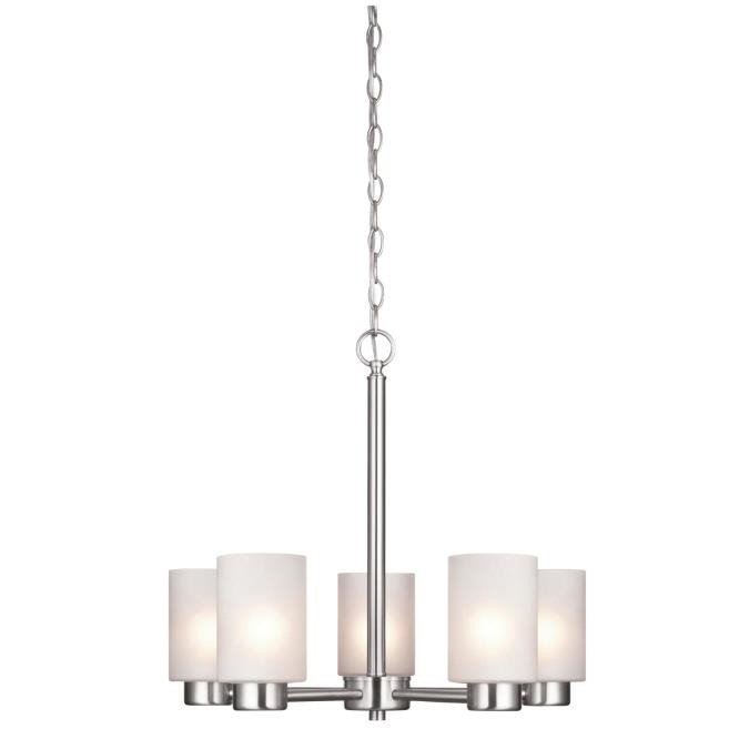 Westinghouse Lighting - 6227400 - Five Light Chandelier - Sylvestre - Brushed Nickel