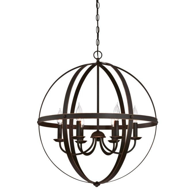 Westinghouse Lighting - 6328200 - Six Light Chandelier - Stella Mira - Oil Rubbed Bronze With Highlights