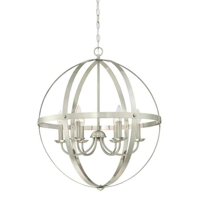 Westinghouse Lighting - 6328300 - Six Light Chandelier - Stella Mira - Brushed Nickel