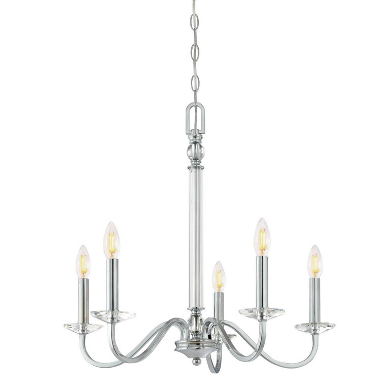Westinghouse Lighting - 6334200 - Five Light Chandelier - Versailles - Chrome