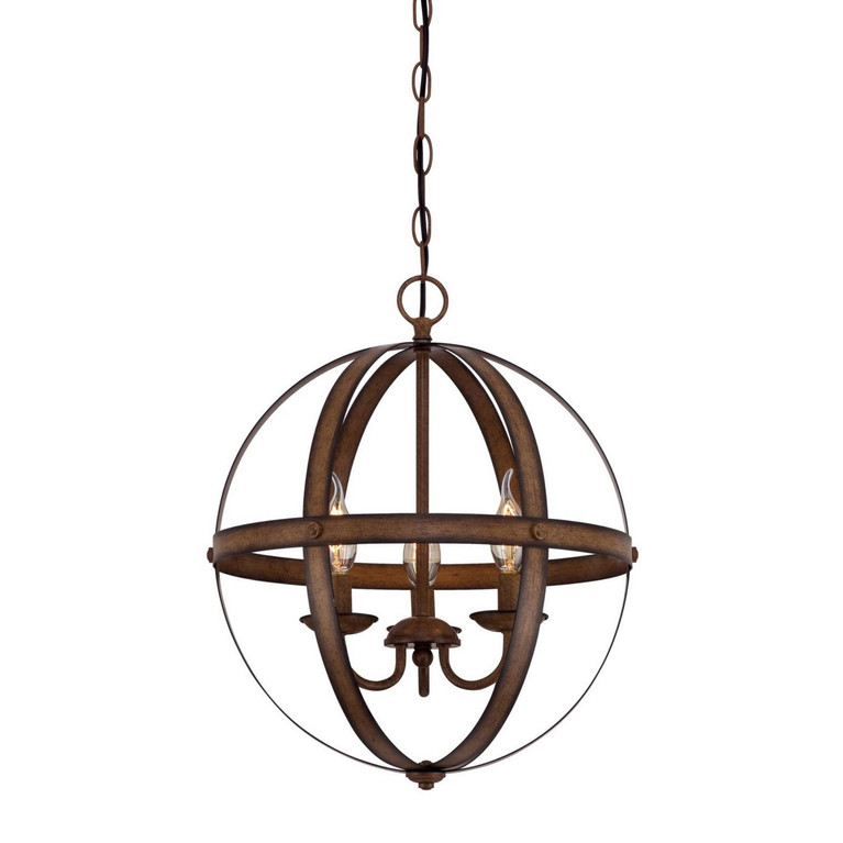 Westinghouse Lighting - 6353600 - Three Light Chandelier - Stella Mira - Barnwood