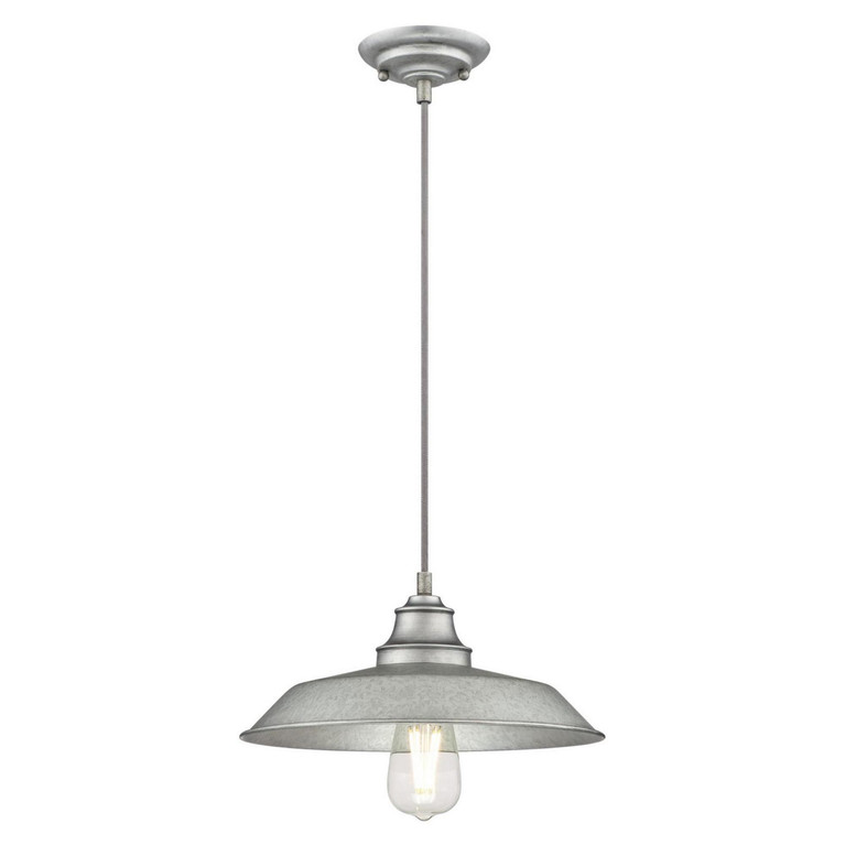 Westinghouse Lighting - 6354600 - One Light Pendant - Iron Hill - Galvanized Steel