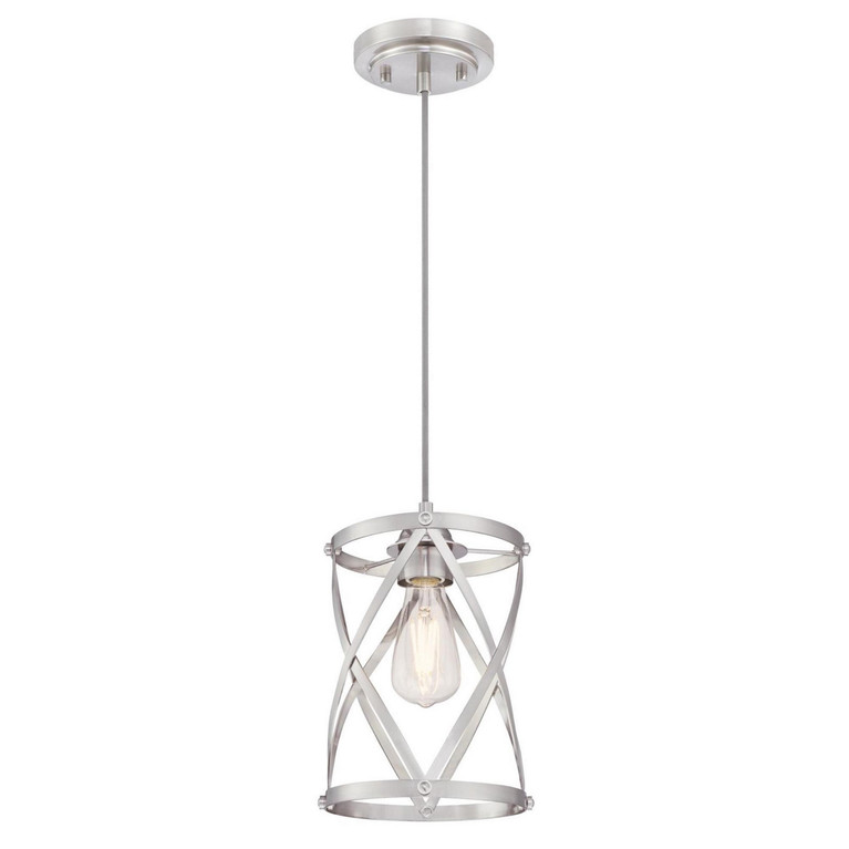 Westinghouse Lighting - 6362300 - One Light Pendant - Isadora - Brushed Nickel