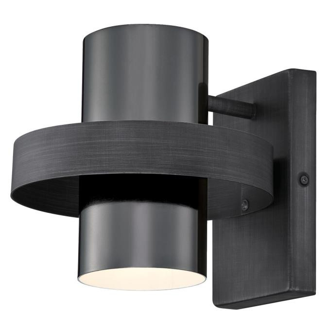 Westinghouse Lighting - 6369100 - One Light Wall Fixture - Exton - Distressed Aluminum And Gun Metal