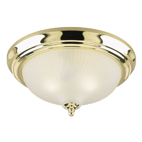 Westinghouse Lighting - 6430200 - Two Light Flush Mount - Polished Brass