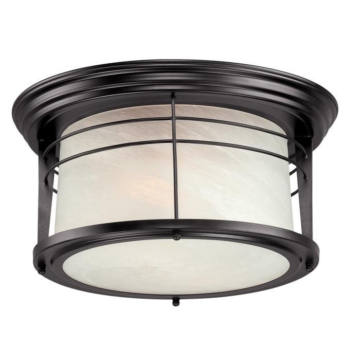 Westinghouse Lighting - 6674600 - Two Light Flush Mount - Senecaville - Weathered Bronze