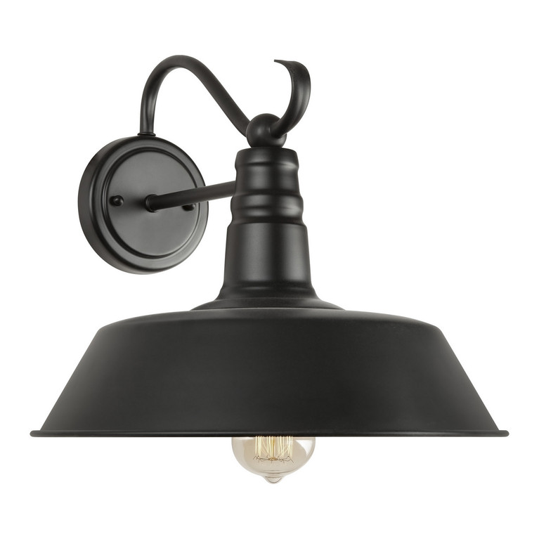 Forte - 1692-01-04 - One Light Outdoor Wall Light - Black
