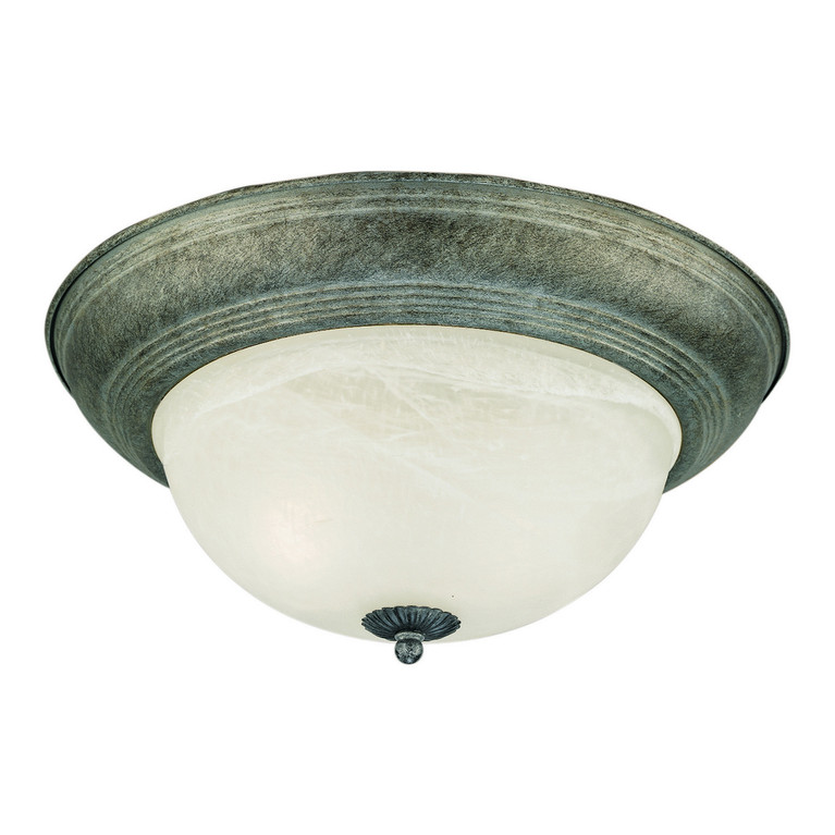 Forte - 2129-02-59 - Two Light Flush Mount - River Rock