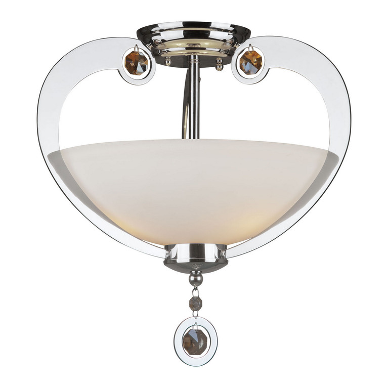 Forte - 2580-03-05 - Three Light Semi Flush Mount - Chrome