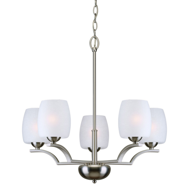Forte - 2631-05-55 - Five Light Chandelier - Brushed Nickel