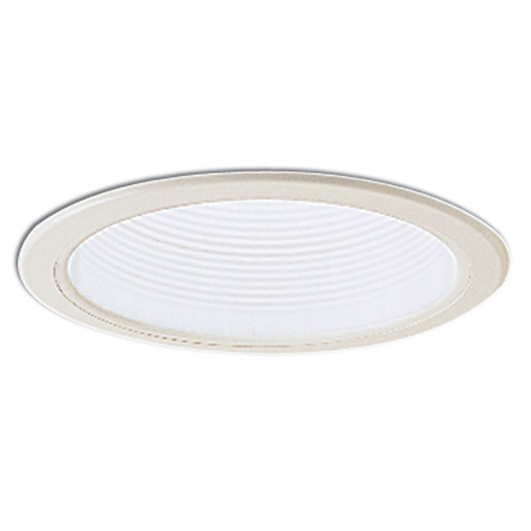 Nora Lighting - NL-610W - 6 Adjustable Stepped Baffle Trim W/ Plastic Ring - Rec Lv 6 Trim - White