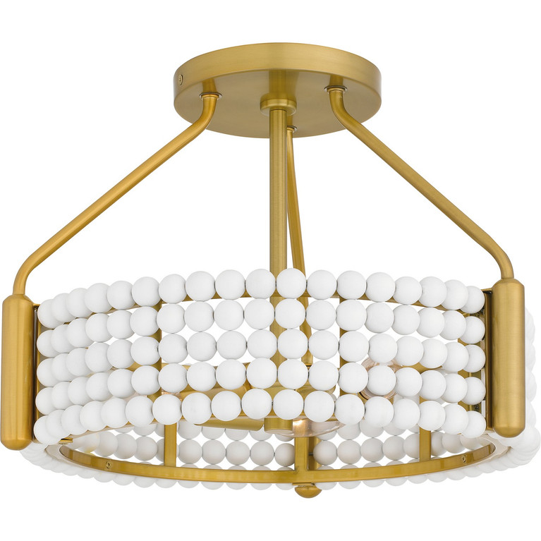 Quoizel - MOL1716BRG - Four Light Semi Flush Mount - Molly - Brushed Gold