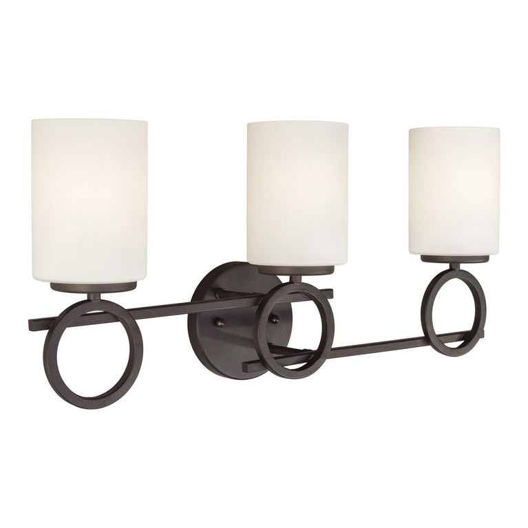 Forte - 5080-03-32 - Three Light Bath Bracket - Antique Bronze