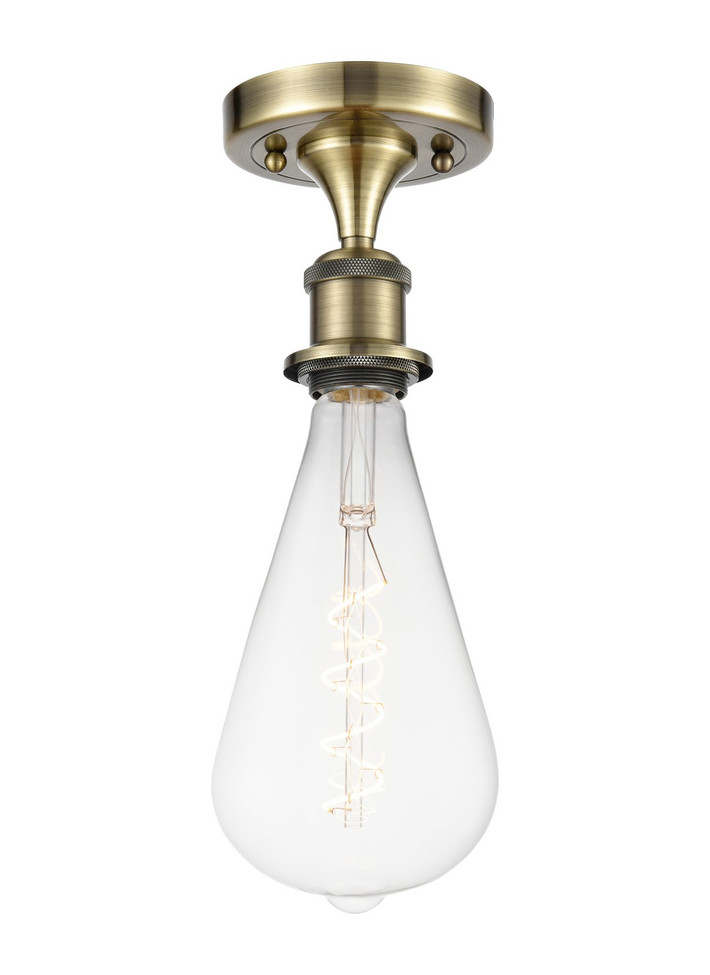Innovations - 516-1C-AB-BB125LED - LED Semi-Flush Mount - Ballston - Antique Brass