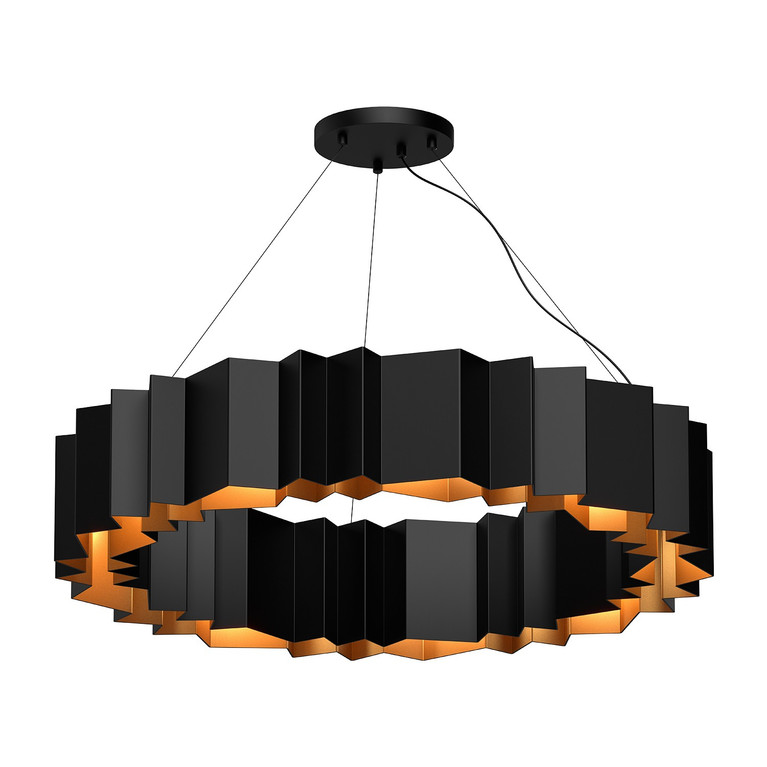 Kuzco Lighting - CH58040-BK/GD - 12 Light Chandelier - Akira - Black/Gold