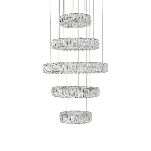 Kuzco Lighting - CH7840 (4000K) - LED Chandelier - Solaris - Chrome