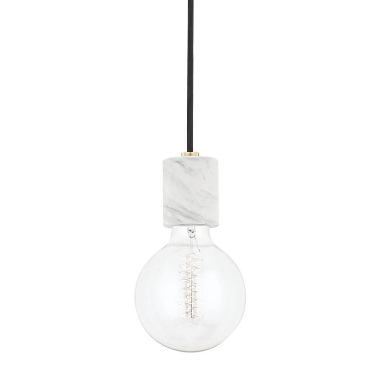 Mitzi - H120701-AGB - One Light Pendant - Asime - Aged Brass