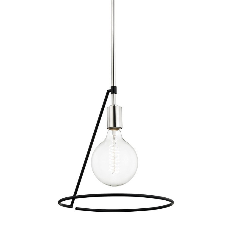 Mitzi - H245701-PN/BK - One Light Pendant - Dana - Polished Nickel/Black
